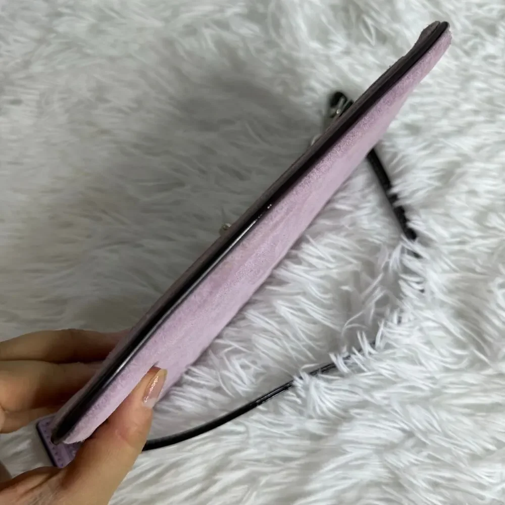 y2K COACH Suede Purple Wristlet